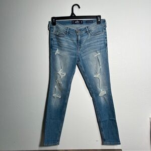 Hollister Light Blue Distressed Skinny Jeans